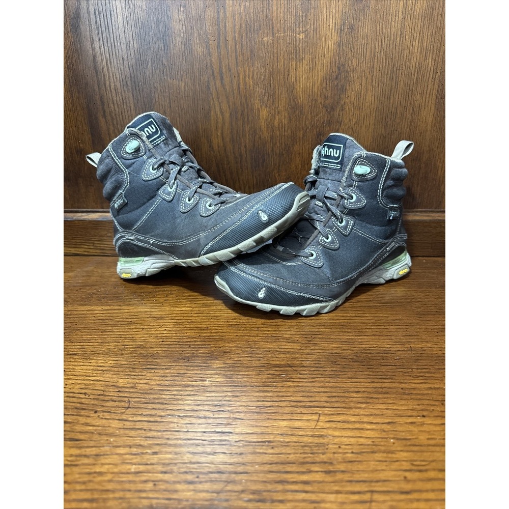 Ahnu Sugar Pine‎ Hiking Boots Size 6 Waterproof Vibram Sole Outdoors Brown Trail